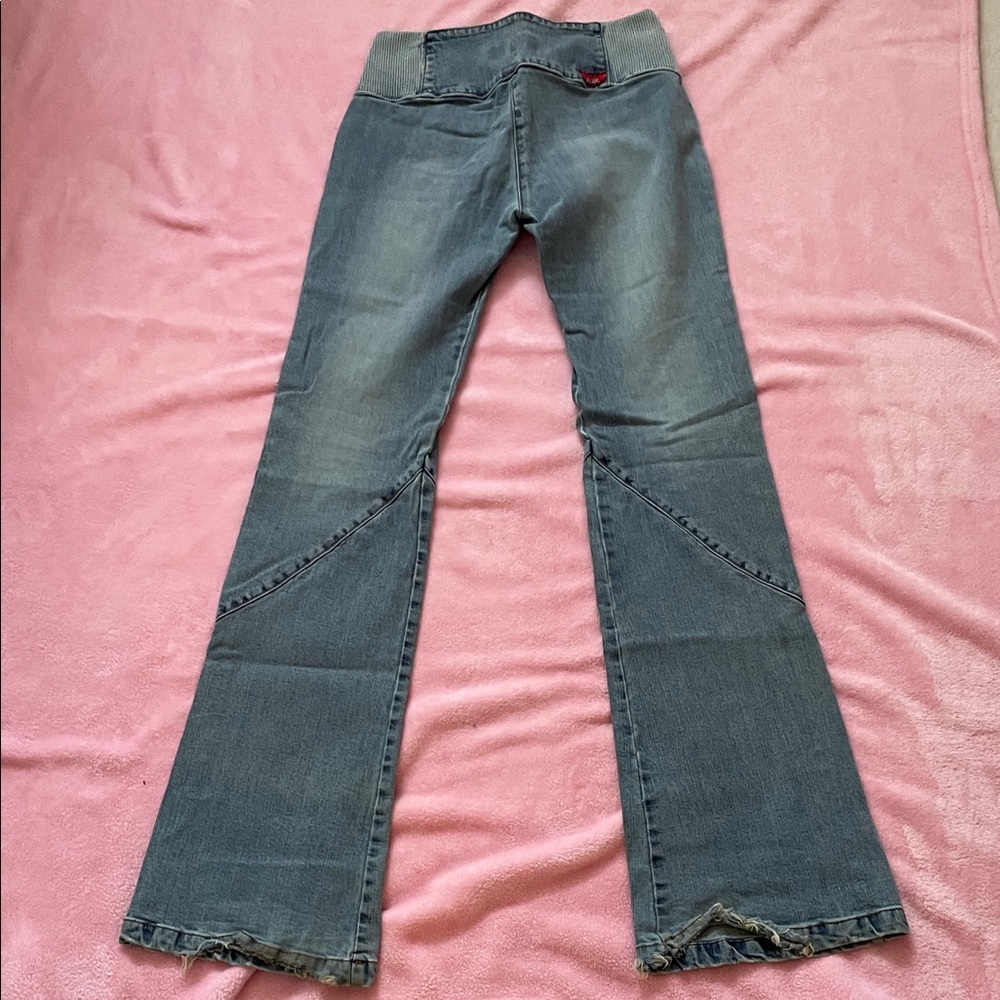 💎Y2K Low-Rise Flare Jeans TENSION Size S/M - Picture 3 of 13